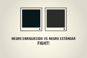 negro enriquecido y negro estándar